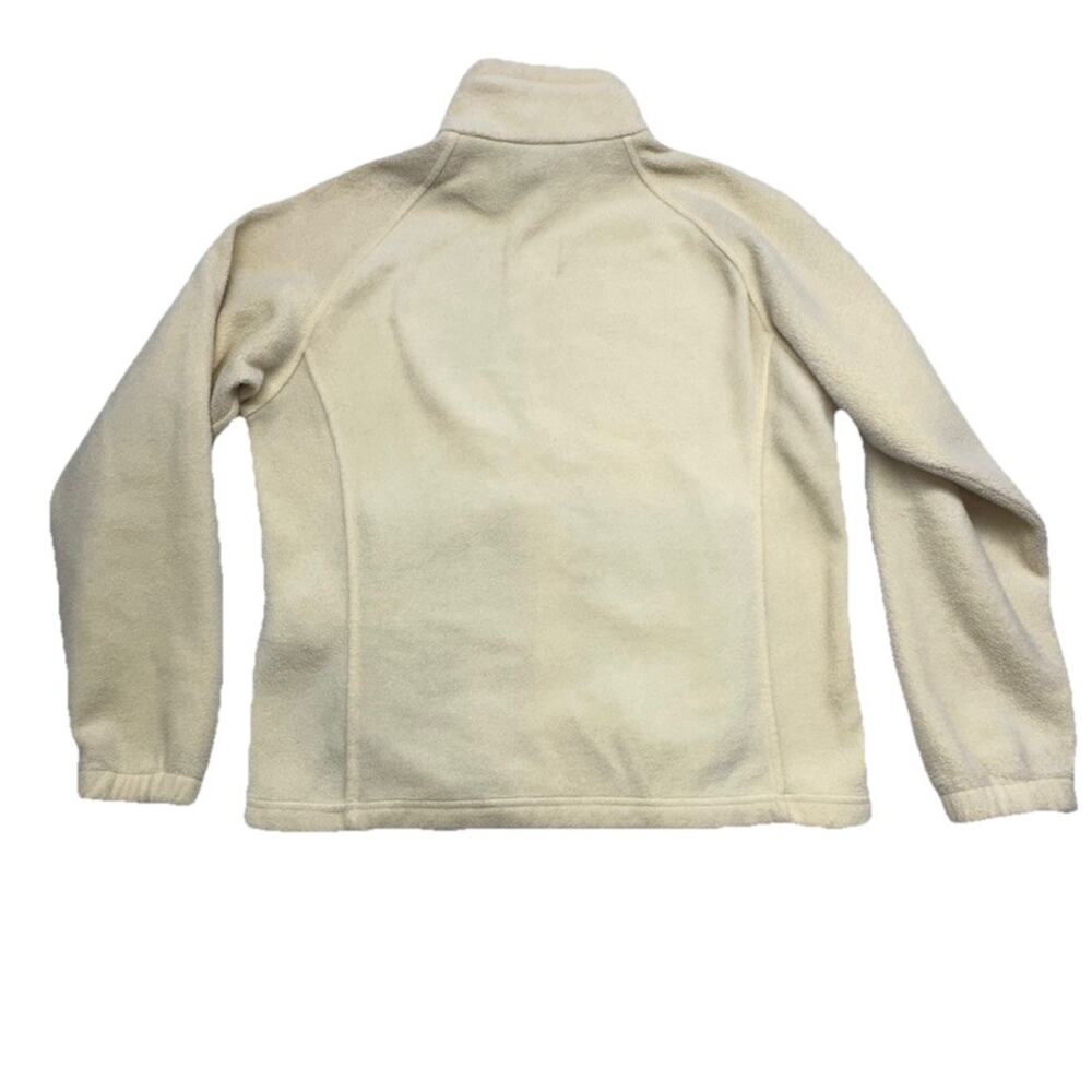 Columbia Womens Size M yellow ￼Fleece Full Zip Up Jacket Long Sleeve Outdoor - Picture 8 of 8